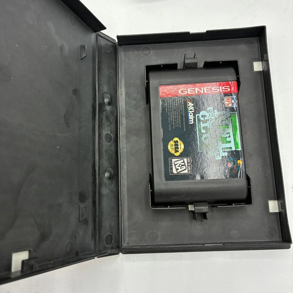 NFL Quarterback Club Sega Genesis Acclaim Case & Cartridge